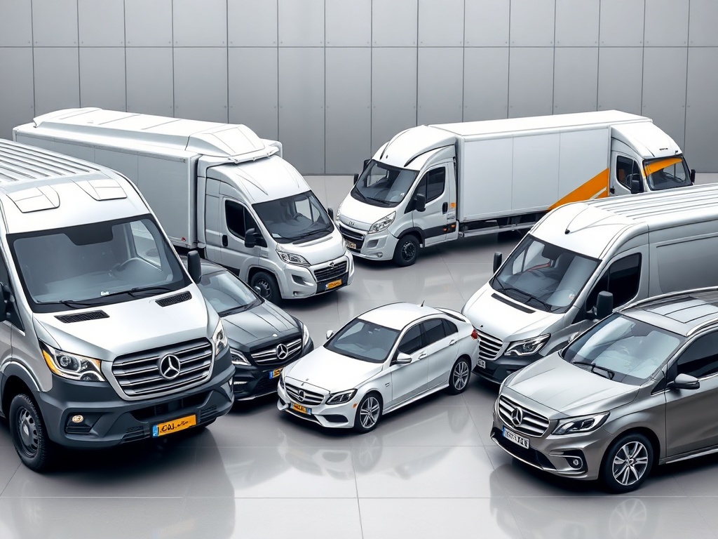 Professional commercial vehicle fleet representing business auto insurance coverage