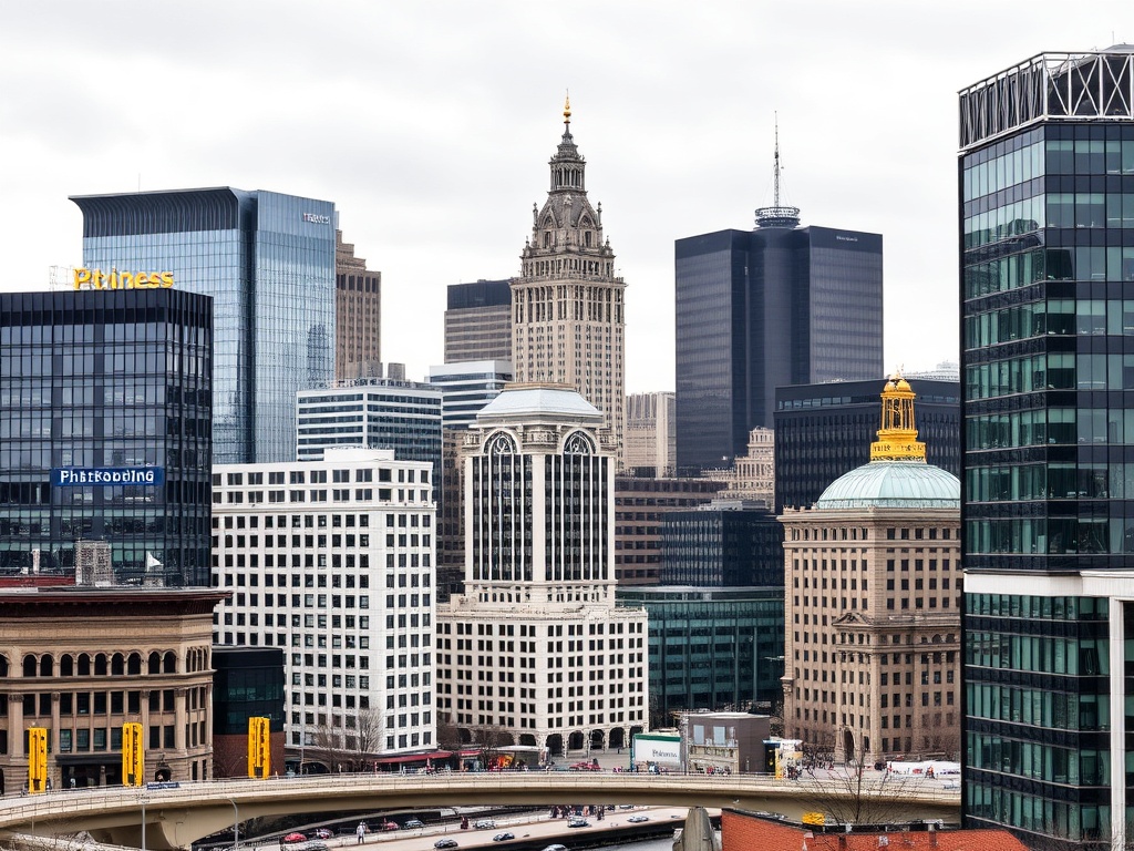 Pennsylvania business district with modern commercial buildings representing comprehensive insurance coverage